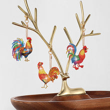 Load image into Gallery viewer, 8Pcs Double Sided Animal Alien Diamond Art Keyring for Home Birthday Party Decor