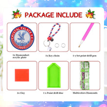 Load image into Gallery viewer, PET Double Sided Crystal Palaces Diamond Painting Keychain for Beginners Adults