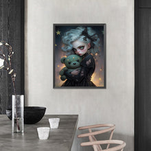 Load image into Gallery viewer, AB Diamond Painting - Full Round - Girl holding a teddy bear (40*50CM)