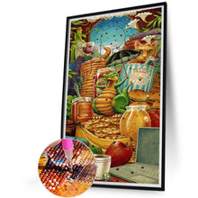 Load image into Gallery viewer, AB Diamond Painting - Full Round - Cartoon little green dragon (40*60CM)