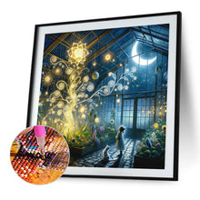 Load image into Gallery viewer, AB Diamond Painting - Full Round - Flower room at night (40*40CM)