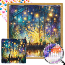 Load image into Gallery viewer, AB Diamond Painting - Full Round - Flower room at night (40*40CM)