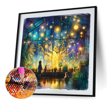 Load image into Gallery viewer, AB Diamond Painting - Full Round - Flower room at night (40*40CM)