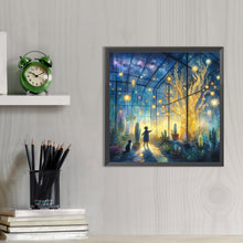 Load image into Gallery viewer, AB Diamond Painting - Full Round - Flower room at night (40*40CM)