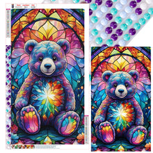 Load image into Gallery viewer, Diamond Painting - Full Round - Glass art bear (40*70CM)