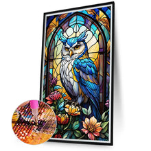 Load image into Gallery viewer, Diamond Painting - Full Round - Glass art owl (40*70CM)