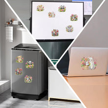 Load image into Gallery viewer, 6Pcs Acrylic Special Shape Animal And Flower Diamond Painting Fridge Magnet