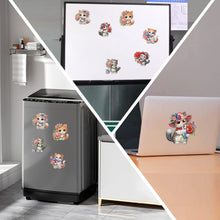 Load image into Gallery viewer, 6Pcs Acrylic Special Shape Cat And Flower Diamond Painting Fridge Magnet