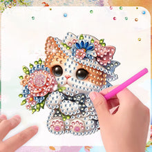 Load image into Gallery viewer, 6Pcs Acrylic Special Shape Cat And Flower Diamond Painting Fridge Magnet