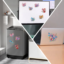 Load image into Gallery viewer, 6Pcs Acrylic Special Shape Dragonfly And Flower Diamond Painting Fridge Magnet