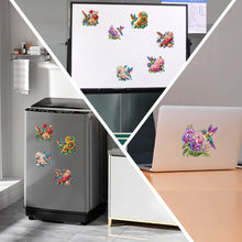 Load image into Gallery viewer, 6Pcs Acrylic Special Shape Bird And Flower Diamond Painting Fridge Magnet