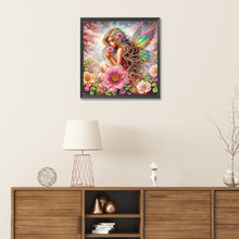 Load image into Gallery viewer, Diamond Painting - Partial Special Shaped - Butterfly girl (30*30CM)