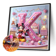 Load image into Gallery viewer, Diamond Painting - Full Round - Mickey and Minnie letters (40*40CM)