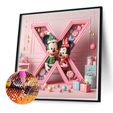 Load image into Gallery viewer, Diamond Painting - Full Round - Mickey and Minnie letters (40*40CM)