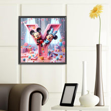 Load image into Gallery viewer, Diamond Painting - Full Round - Mickey and Minnie letters (40*40CM)