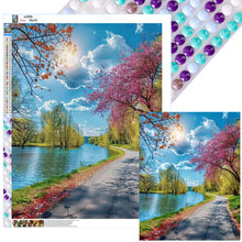 Load image into Gallery viewer, Diamond Painting - Full Round - Lakeside scenery (55*70CM)