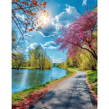 Load image into Gallery viewer, Diamond Painting - Full Round - Lakeside scenery (55*70CM)