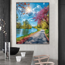 Load image into Gallery viewer, Diamond Painting - Full Round - Lakeside scenery (55*70CM)