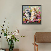 Load image into Gallery viewer, Diamond Painting - Full Round - Flower cat (30*30CM)