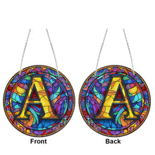 Load image into Gallery viewer, Double Sided Letter A Suncatcher Diamond Drawing Hanging Ornament for Home Decor
