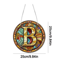 Load image into Gallery viewer, Double Sided Letter B Suncatcher Diamond Drawing Hanging Ornament for Home Decor