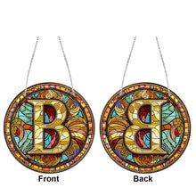 Load image into Gallery viewer, Double Sided Letter B Suncatcher Diamond Drawing Hanging Ornament for Home Decor