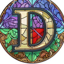 Load image into Gallery viewer, Double Sided Letter D Suncatcher Diamond Drawing Hanging Ornament for Home Decor