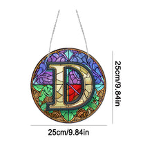 Load image into Gallery viewer, Double Sided Letter D Suncatcher Diamond Drawing Hanging Ornament for Home Decor