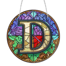 Load image into Gallery viewer, Double Sided Letter D Suncatcher Diamond Drawing Hanging Ornament for Home Decor