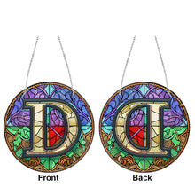 Load image into Gallery viewer, Double Sided Letter D Suncatcher Diamond Drawing Hanging Ornament for Home Decor