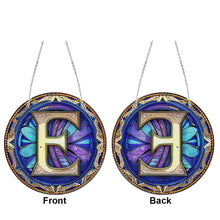 Load image into Gallery viewer, Double Sided Letter E Suncatcher Diamond Drawing Hanging Ornament for Home Decor