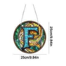 Load image into Gallery viewer, Double Sided Letter F Suncatcher Diamond Drawing Hanging Ornament for Home Decor