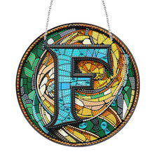 Load image into Gallery viewer, Double Sided Letter F Suncatcher Diamond Drawing Hanging Ornament for Home Decor