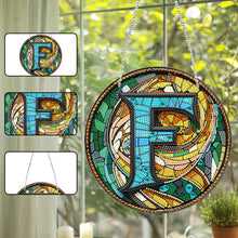 Load image into Gallery viewer, Double Sided Letter F Suncatcher Diamond Drawing Hanging Ornament for Home Decor