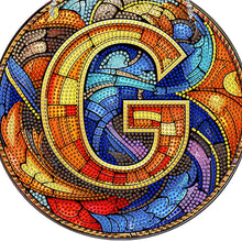 Load image into Gallery viewer, Double Sided Letter G Suncatcher Diamond Drawing Hanging Ornament for Home Decor