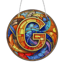 Load image into Gallery viewer, Double Sided Letter G Suncatcher Diamond Drawing Hanging Ornament for Home Decor