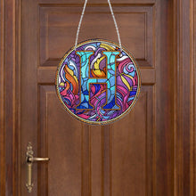 Load image into Gallery viewer, Double Sided Letter H Suncatcher Diamond Drawing Hanging Ornament for Home Decor