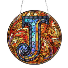 Load image into Gallery viewer, Double Sided Letter J Suncatcher Diamond Drawing Hanging Ornament for Home Decor