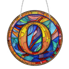 Load image into Gallery viewer, Double Sided Letter O Suncatcher Diamond Drawing Hanging Ornament for Home Decor
