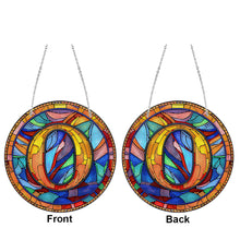 Load image into Gallery viewer, Double Sided Letter O Suncatcher Diamond Drawing Hanging Ornament for Home Decor