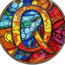Load image into Gallery viewer, Double Sided Letter Q Suncatcher Diamond Drawing Hanging Ornament for Home Decor