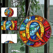 Load image into Gallery viewer, Double Sided Letter Q Suncatcher Diamond Drawing Hanging Ornament for Home Decor