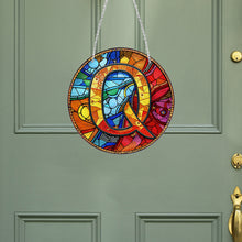 Load image into Gallery viewer, Double Sided Letter Q Suncatcher Diamond Drawing Hanging Ornament for Home Decor