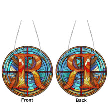 Load image into Gallery viewer, Double Sided Letter R Suncatcher Diamond Drawing Hanging Ornament for Home Decor