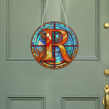 Load image into Gallery viewer, Double Sided Letter R Suncatcher Diamond Drawing Hanging Ornament for Home Decor