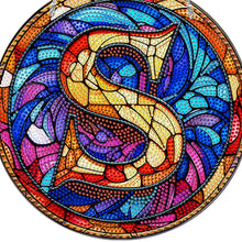 Load image into Gallery viewer, Double Sided Letter S Suncatcher Diamond Drawing Hanging Ornament for Home Decor