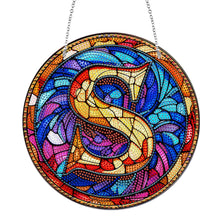 Load image into Gallery viewer, Double Sided Letter S Suncatcher Diamond Drawing Hanging Ornament for Home Decor