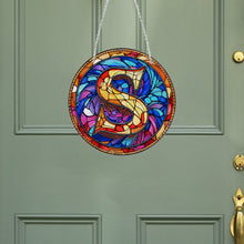 Load image into Gallery viewer, Double Sided Letter S Suncatcher Diamond Drawing Hanging Ornament for Home Decor