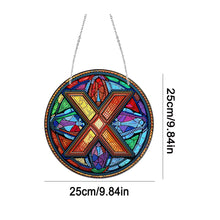 Load image into Gallery viewer, Double Sided Letter X Suncatcher Diamond Drawing Hanging Ornament for Home Decor
