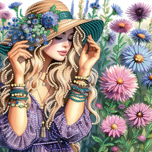 Load image into Gallery viewer, Diamond Painting - Partial Special Shaped - Flower beauty (30*30CM)